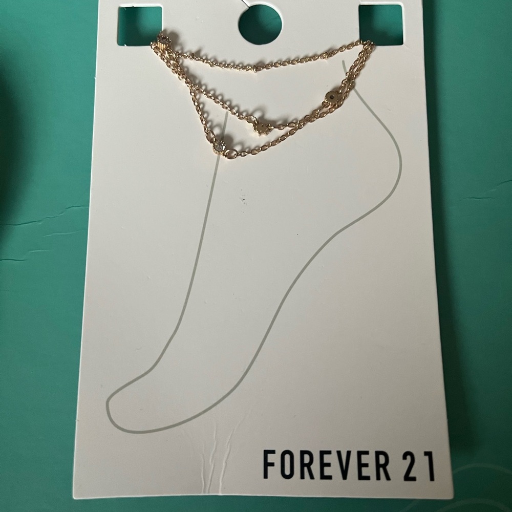 Forever 21 Gold Layered Anklet